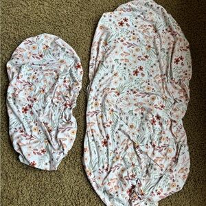 Floral Crib & Changing Pad Cover Set